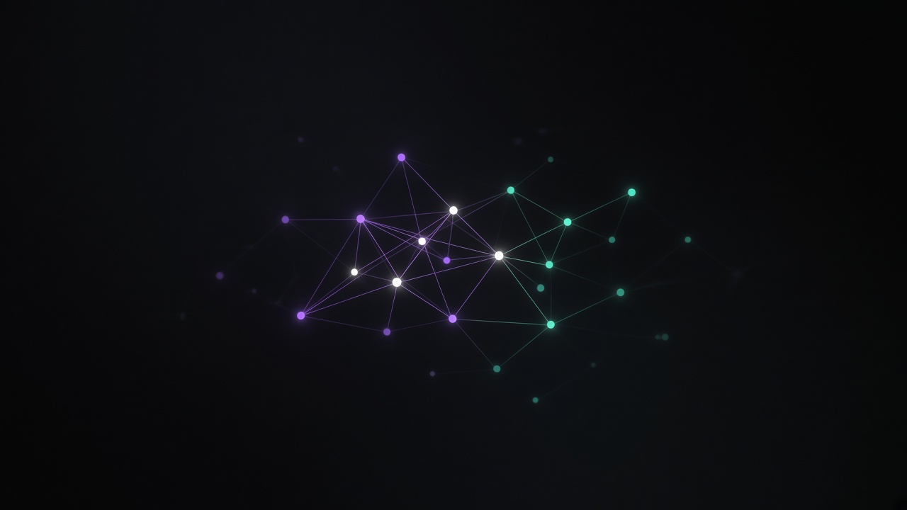Conceptual image of connected AI nodes
